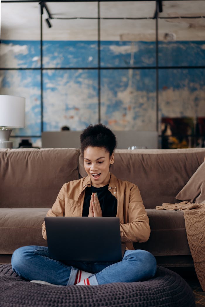 Free stock photo of african american, assistant, brown sofa